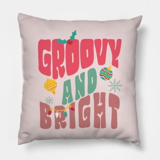 Groovy And Bright Text Pillow