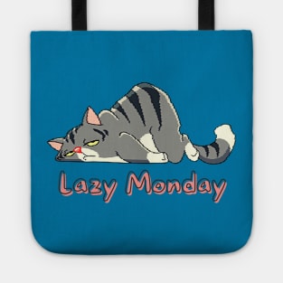 lazy monday cat Tote