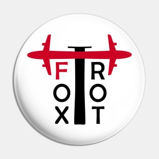 FOXTROT Aviation Phonetic Alphabet Pilot Airplane Pin