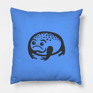 Black rain frog, stylized design Pillow