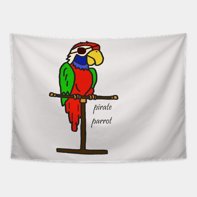 pirate parrot Tapestry by mohamed705