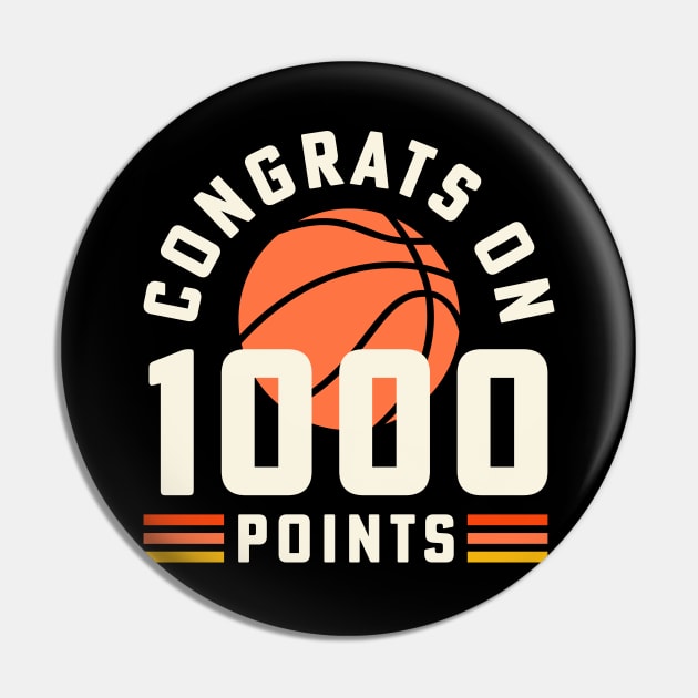 1000 Points Basketball Scorer Coach High School Basketball Mom Pin by PodDesignShop