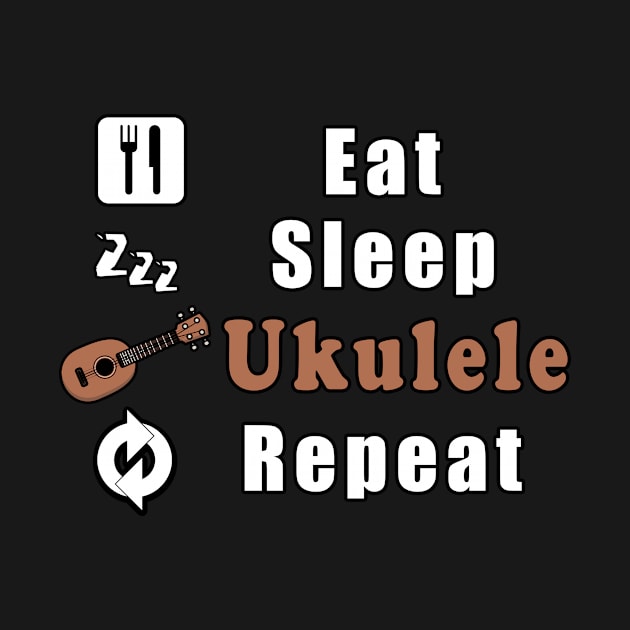 Eat Sleep Ukulele Repeat by Mamon