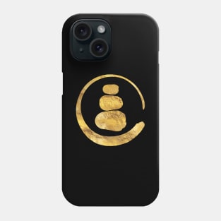 Zen Enso Circle and Zen stones Phone Case