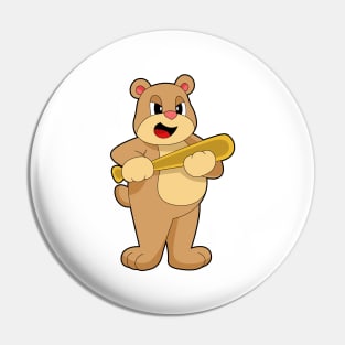 Bear Baseball Baseball bat Pin