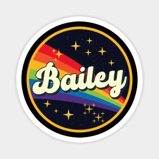 Bailey // Rainbow In Space Vintage Style Magnet