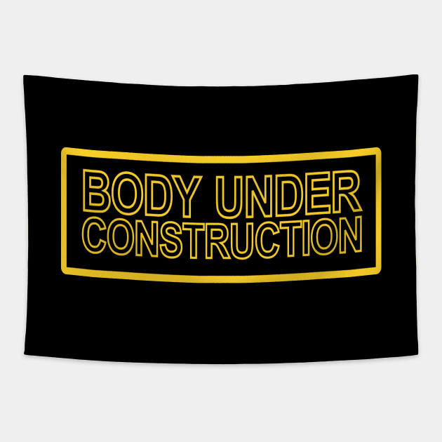 Body under construction Design 2 for Bodybuilding Gift idea Tapestry by etees0609
