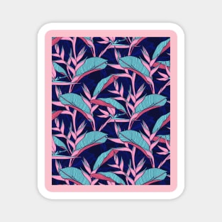 Pink Exotic Florals Magnet