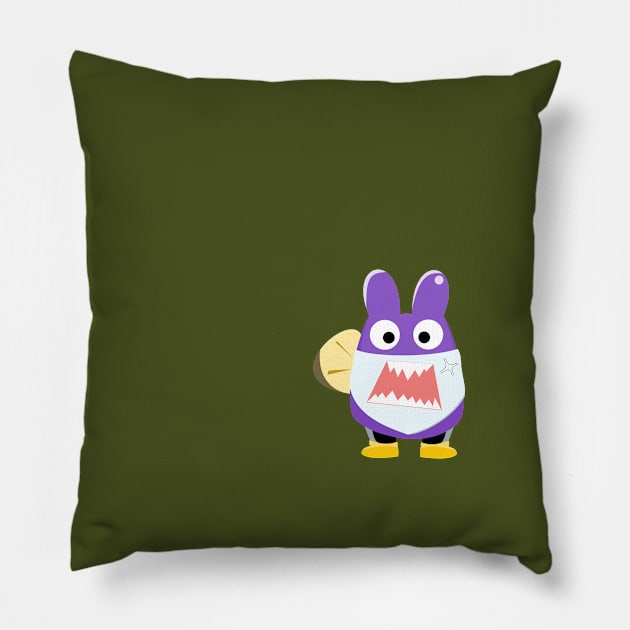 pocket bumbnabbit change of wardrobe (surprised) Pillow by prettyguardianstudio