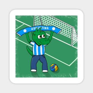 Dino Argentina Football Fan Magnet