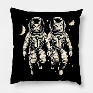 Space Cats Crew T-Shirt - Galaxy Adventure Cat Tee Pillow