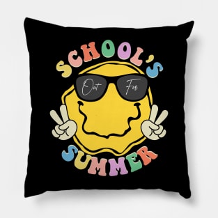 Last Day Of School Graduation Groovy Schools Out For Summer Pillow