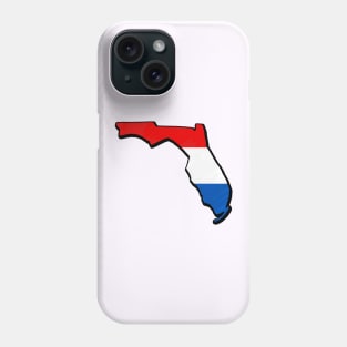 Red, White, and Blue Florida Outline Phone Case