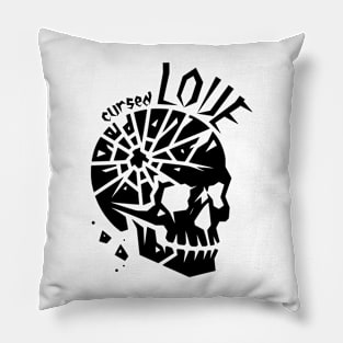 Cursed Love, Broken black skull Pillow