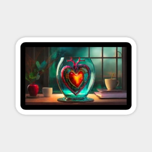 Glass Heart Magnet