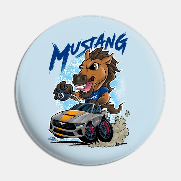 Mustang Pin by CaricatureWorx