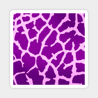 Purple Giraffe Print Magnet