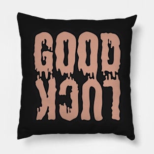 Good Luck Grunge logo Pillow