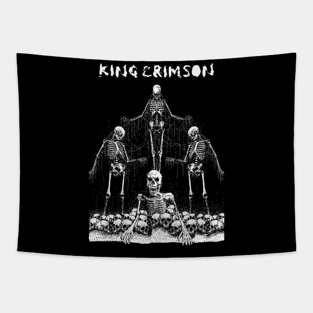 Skull Crimson Controller Tapestry by Pantat Kering