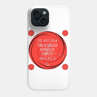 CLOCK CIRCULAR RED/W Phone Case