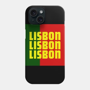 Lisbon City in Portuguese Flag Colors Phone Case