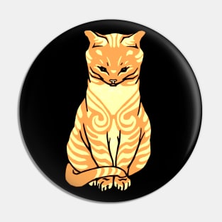 Orange Tabby Cat Pin