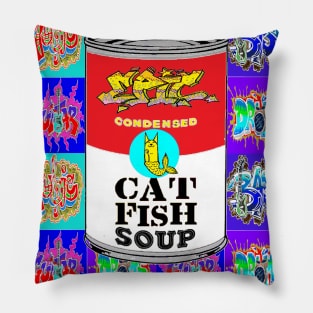 Epic Cat fish Soup Pop Art Pillow