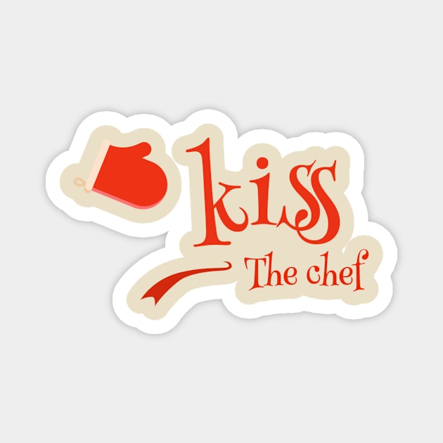 kiss the chef Magnet by Marnes