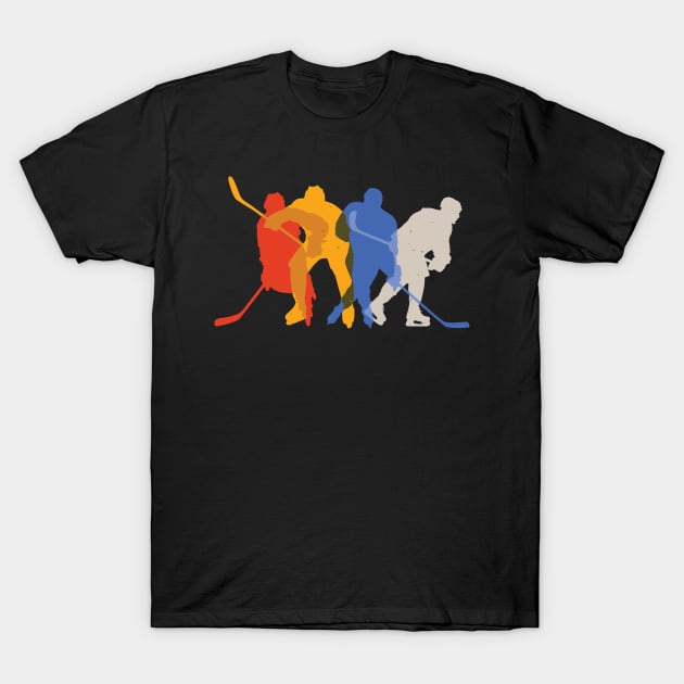 Ice Hockey Shirt. Retro Evolution T-Shirt For Hockey Player Ice Hockey Shirt. Retro Evolution T-Shirt For Hockey Player