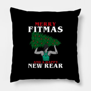 Merry Fitmas and a Happy New Rear - Muscles Gym Pillow