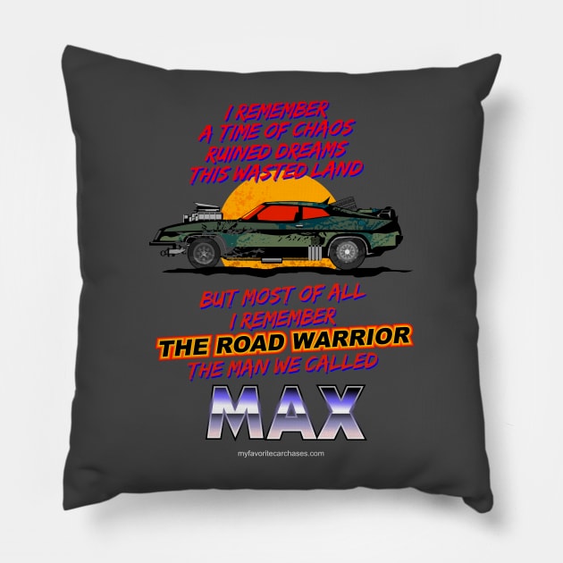 Road Warrior Mad Max 2 Retro 80s Shirt Pillow by Bullitt1