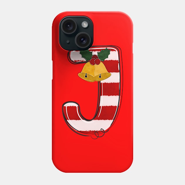 Letter J (Christmas Alphabet) Phone Case by Pop Cult Store