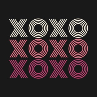 Xoxo Hugs and Kisses Retro Style Valentines Day T-Shirt