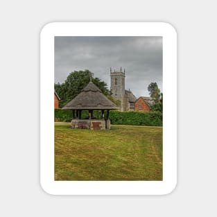 Woodbastwick village green and church Magnet