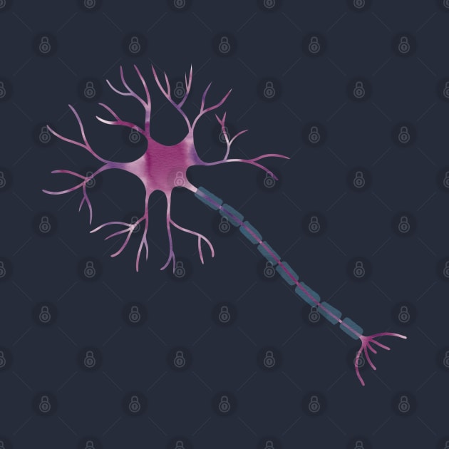 Watercolor Purple Neuron by the-bangs