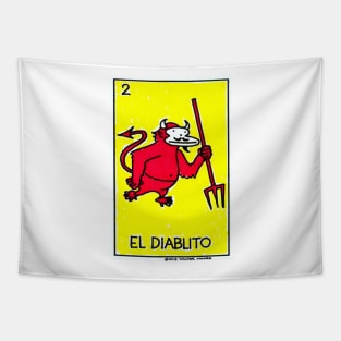 Loteria Apes #2: El Diablito Tapestry