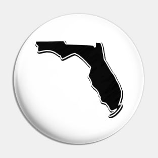 Black Florida Outline Pin