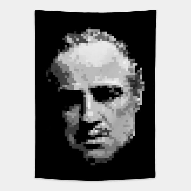 The Godfather - Pixeleted Tapestry by Buff Geeks Art