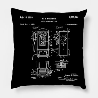 Bowers Radio Patent Pillow