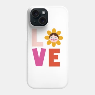 Love yourself happy face enjoy life humorous smiley flower Phone Case