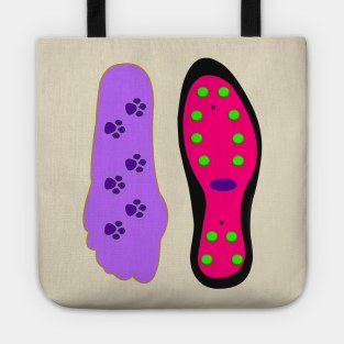 slippers and feet Tote