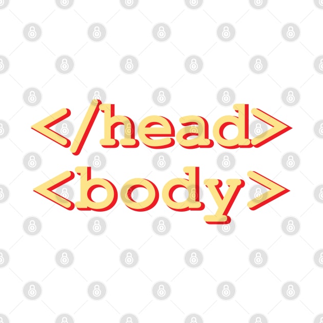 HTML head body tag web designer developer by alltheprints