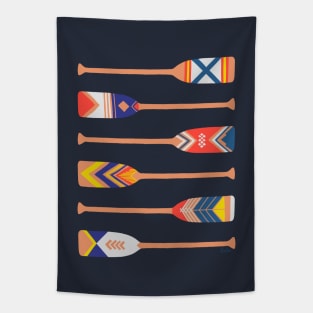 Canoe Paddles - Navy Tapestry