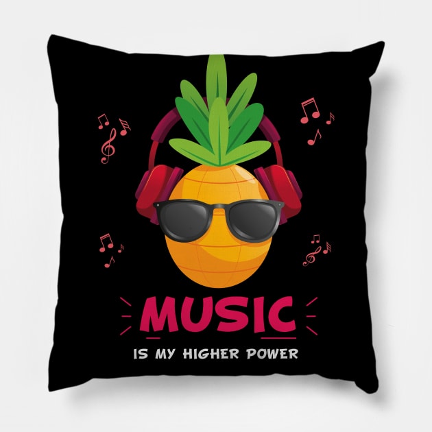 Music is My Higher Power Pillow by BullBee