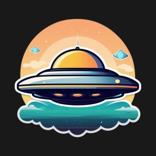 Flying saucer over cloud T-Shirt