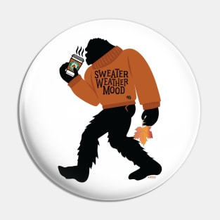 Sweater Weather Bigfoot With Pumpkin Spice Latte Pin