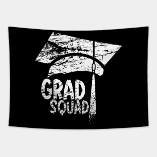 Distressed look Grad Squad, Graduation ceremony design Tapestry