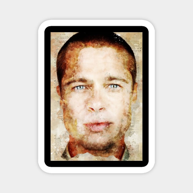 Brad Pitt Magnet by Durro