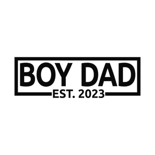 Boy Dad Est. 2023 - Dad To Be - Pregnancy Announcement Gift For Men T-Shirt