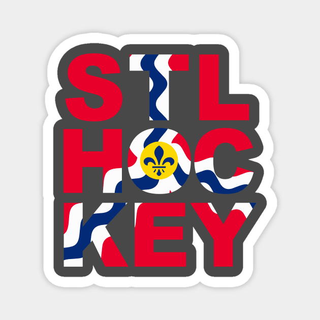 STL HOCKEY Flag Magnet by STL Lyons Hockey